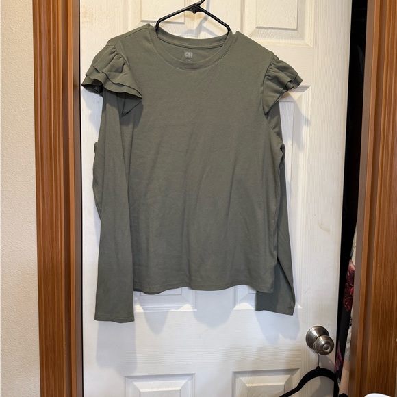 Gap ribbed long sleeve with ruffle detail - Picture 1 of 2